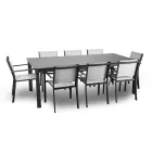 Mesa extensível 240 cm em alumínio com diferentes acabamentos - Notebook Viadurini