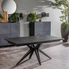 Mesa extensível até 240 cm em cerâmica e base metálica - Bouquet Viadurini