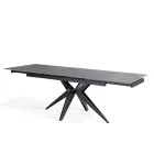 Mesa extensível até 240 cm em cerâmica e base metálica - Bouquet Viadurini