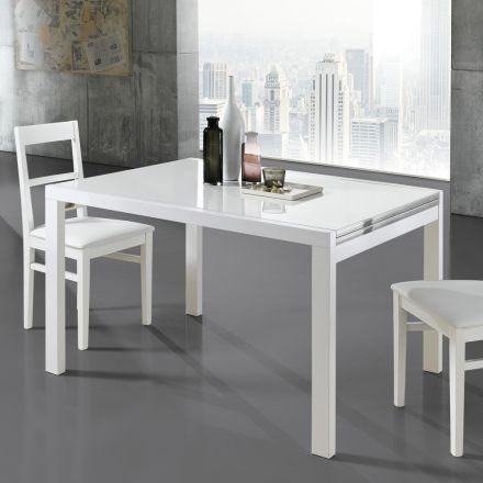 Mesa Extensível até 240 cm em Madeira Lacada Design Made in Italy - Jacobs Viadurini