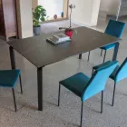 Mesa Extensível 240 cm em Metal e Tampo de Vidro Cerâmico - Lumera Viadurini