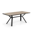 Mesa Extensível até 240 cm em Metal Preto e MDF - Donzella Viadurini