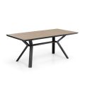 Mesa Extensível até 240 cm em Metal Preto e MDF - Donzella