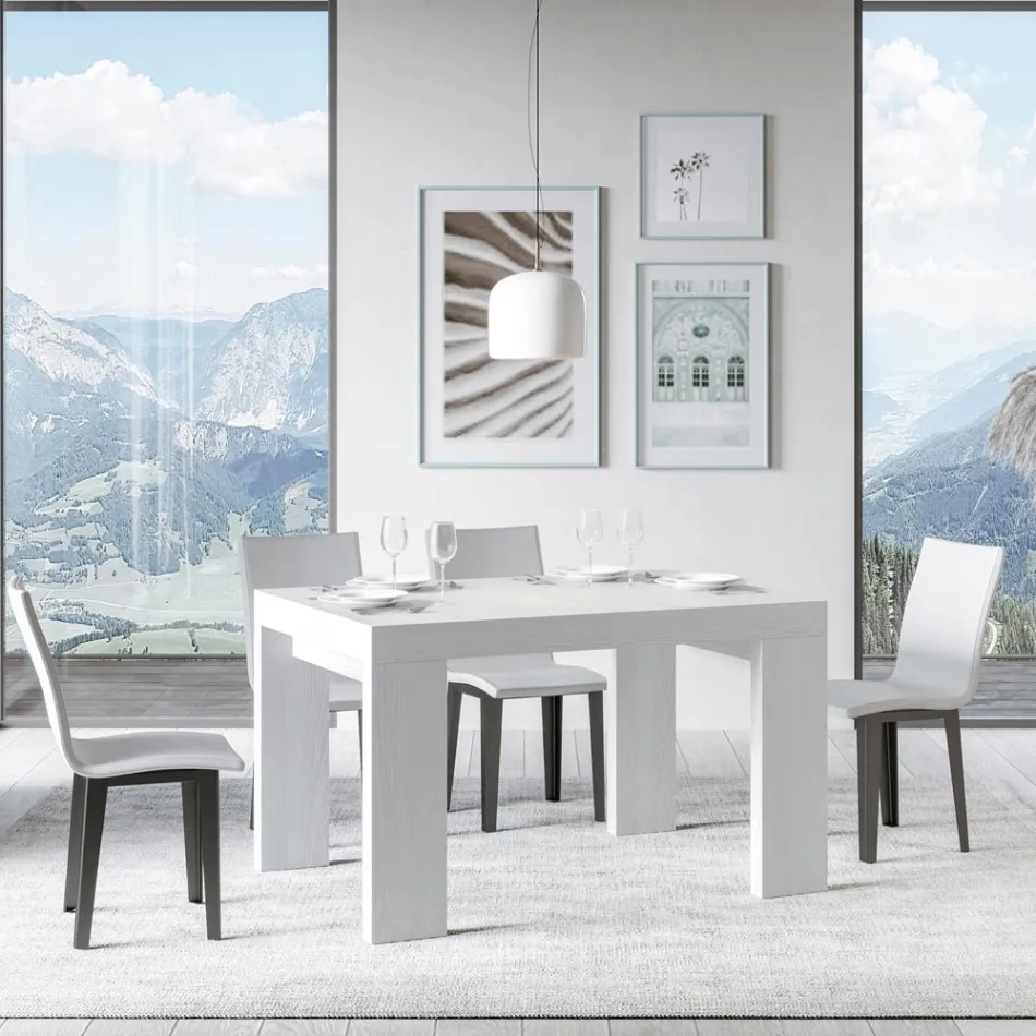 Mesa extensível até 246 cm em micropartículas de madeira Made in Italy - Árvore Viadurini