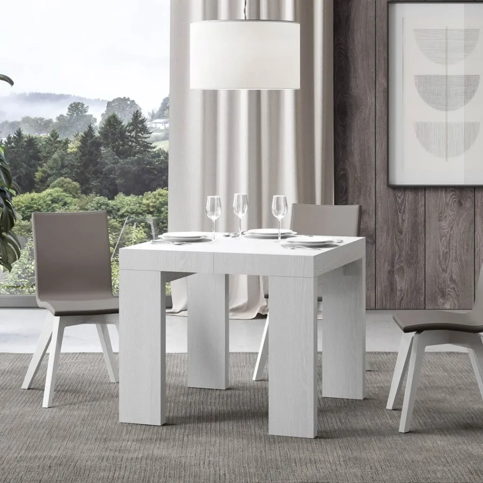Mesa extensível até 246 cm em micropartículas de madeira Made in Italy - Árvore Viadurini