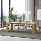 Mesa extensível até 246 cm em micropartículas de madeira Made in Italy - Árvore Viadurini