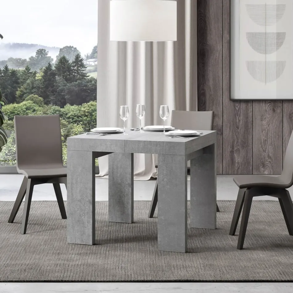 Mesa extensível até 246 cm em micropartículas de madeira Made in Italy - Árvore Viadurini