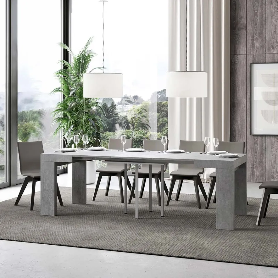 Mesa extensível até 246 cm em micropartículas de madeira Made in Italy - Árvore Viadurini