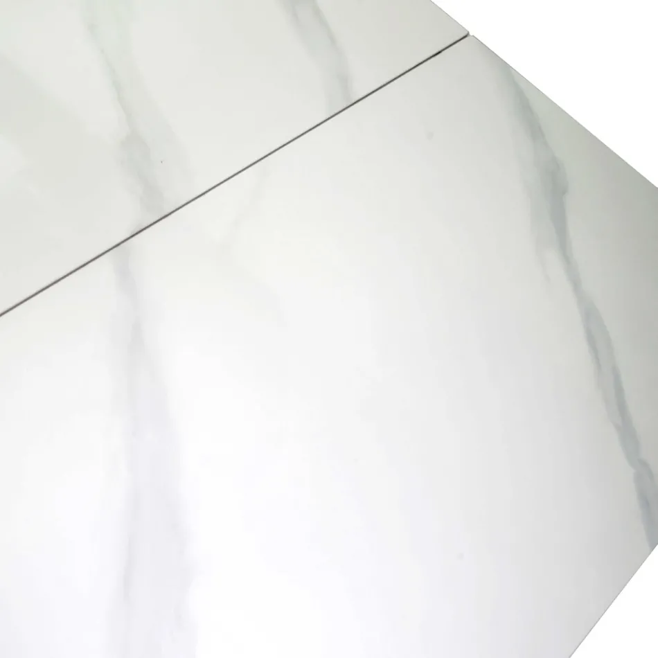 Mesa extensível 260 cm em metal e pedra sintética - Underwater Viadurini