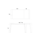 Mesa extensível até 265 cm em madeira de nogueira Canaletto Made in Italy - Orchidea Viadurini