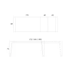 Mesa extensível até 265 cm em madeira de nogueira Canaletto Made in Italy - Orchidea Viadurini