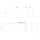 Mesa extensível até 265 cm em madeira de nogueira Canaletto Made in Italy - Orchidea Viadurini