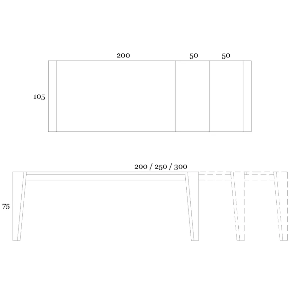 Mesa extensível até 265 cm em madeira de nogueira Canaletto Made in Italy - Orchidea Viadurini