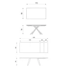 Mesa extensível até 270 cm com tampo em HPL e base em alumínio - Pesquisar Viadurini