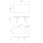 Mesa extensível até 270 cm com tampo em HPL e base em alumínio - Villongo Viadurini