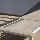 Mesa extensível até 276 cm com estrutura em alumínio com efeito madeira - Ovara Viadurini