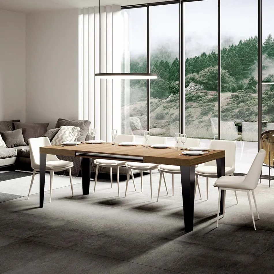 Mesa extensível até 284 cm em diferentes tamanhos e acabamentos Made in Italy - Praia Viadurini