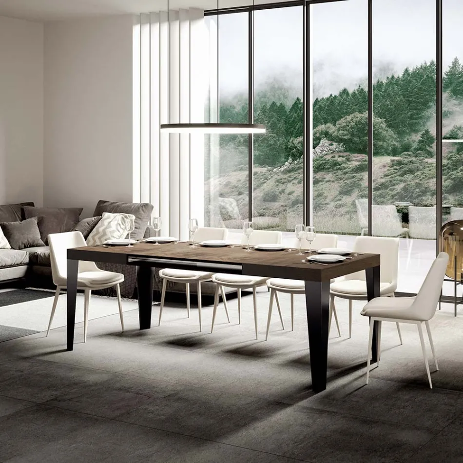 Mesa extensível até 284 cm em diferentes tamanhos e acabamentos Made in Italy - Praia Viadurini