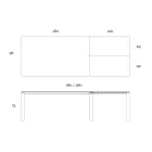 Mesa extensível até 298 cm em Cerâmica e Metal Made in Italy - Tulip Viadurini