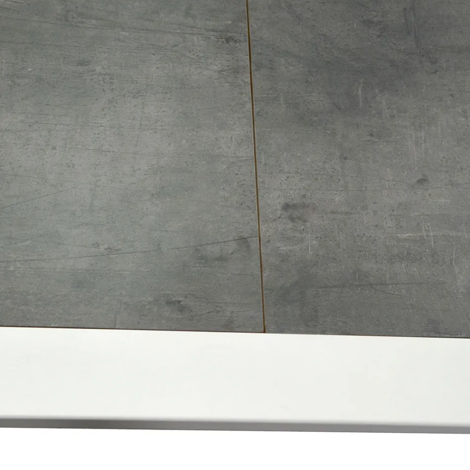 Mesa extensível de 300 cm em alumínio com inserções em HPL - Righello Viadurini