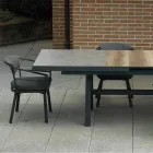 Mesa extensível 303 cm em alumínio com tampo HPL - Righello Viadurini