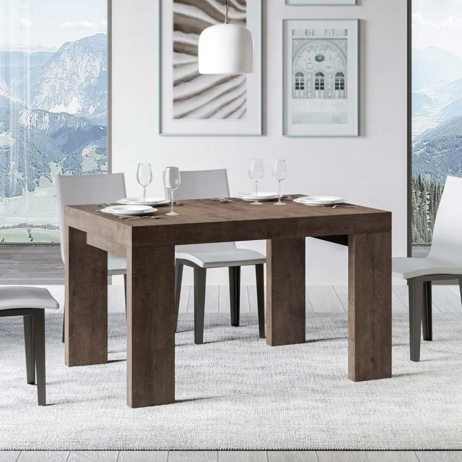 Mesa extensível até 440 cm em micropartículas de madeira Made in Italy - Árvore Viadurini