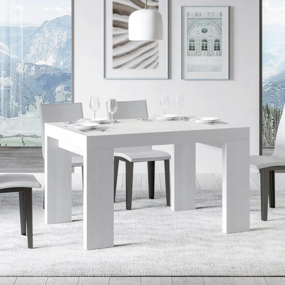 Mesa extensível até 440 cm em micropartículas de madeira Made in Italy - Árvore Viadurini