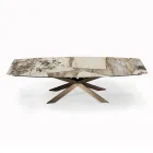 Mesa extensível em formato de barril com extensões integradas Made in Italy - Grotta Viadurini