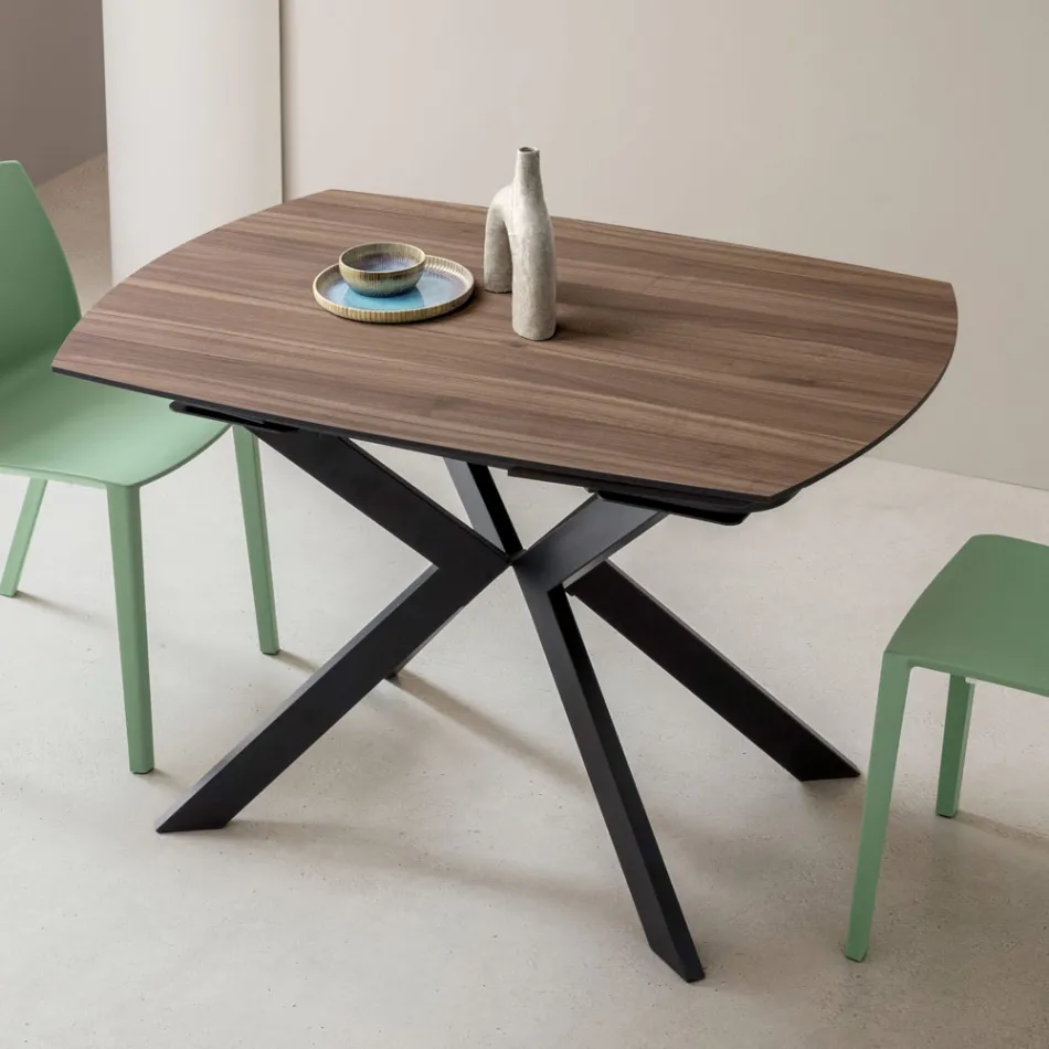 Mesa de Barril Extensível em HPL Laminado com Diferentes Acabamentos - Incontro Viadurini