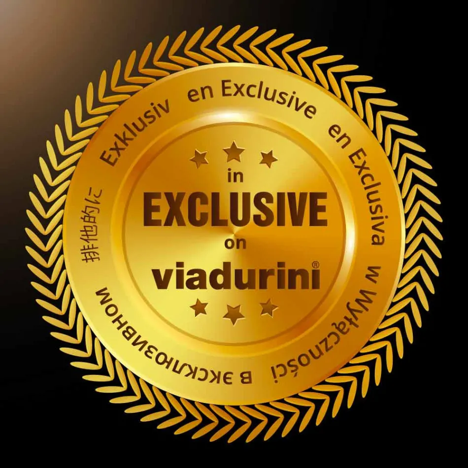 Mesa de jantar extensível branca Rico, com moldura de madeira maciça Viadurini