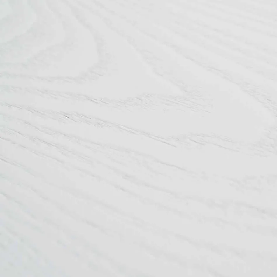 Mesa extensível branca com estrutura em sólido natural Rico Viadurini