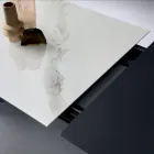 Mesa extensível com extensão lateral em vitrocerâmica - Aperol Viadurini