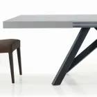 Mesa Extensível com Abertura Central Sincronizada em Laminado - Settimmio Viadurini