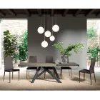 Mesa Extensível com Abertura Lateral Sincronizada em Melamina - Settimmio Viadurini