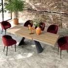 Mesa extensível com abertura lateral sincronizada Made in Italy - Óculos Viadurini