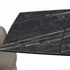 Mesa Extensível com Base e Tampo em Diferentes Acabamentos Made in Italy - Settimmio Viadurini