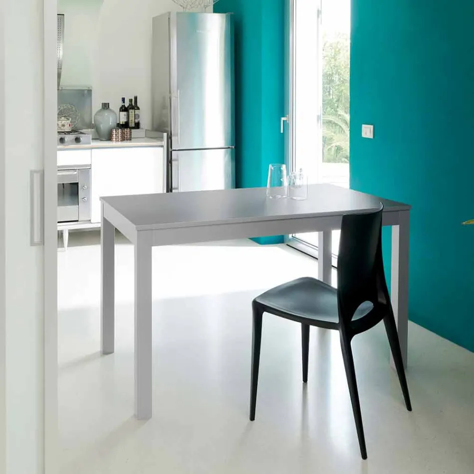 Mesa extensível com pés em madeira de faia, L130 / 210xP80cm, Denisio Viadurini