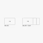 Mesa Extensível com Pés em Metal Branco e Tampo em Melamina - Shaila Viadurini