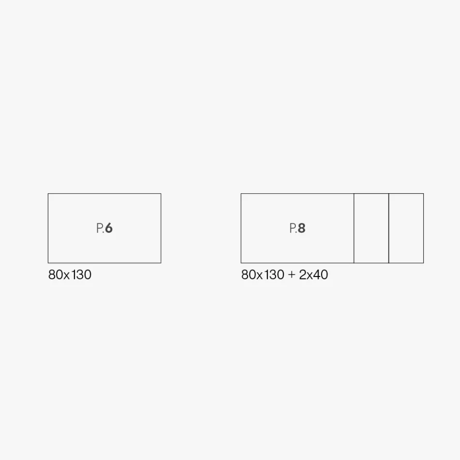 Mesa Extensível com Pés em Metal Branco e Tampo em Melamina - Shaila Viadurini