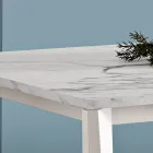 Mesa Extensível com Tampo em Melamina e Base Metálica - Ariel Viadurini