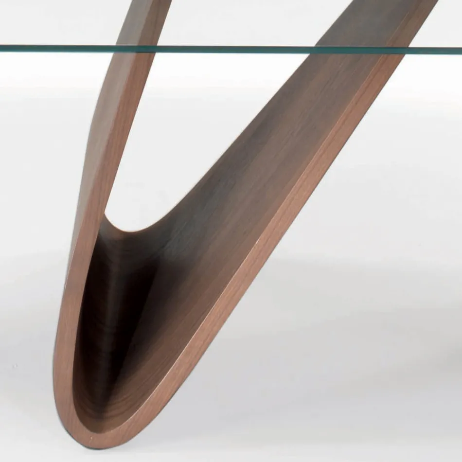 Mesa extensível com tampo de vidro Made in Italy - Equatore Viadurini