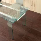 Mesa extensível com tampo de vidro temperado Lord Viadurini