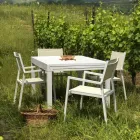 Mesa de jardim extensível totalmente em alumínio - Folha Viadurini