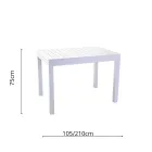 Mesa de jardim extensível totalmente em alumínio - Folha Viadurini