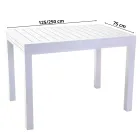 Mesa de jardim extensível totalmente em alumínio - Folha Viadurini