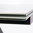 Mesa extensível de jantar de 240 cm em vidro e cerâmica - Barone Viadurini