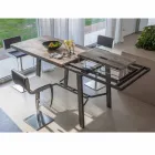 Mesa Extensível de Jantar em Madeira e Metal até 280 cm - Gallotto Viadurini