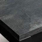 Mesa extensível para sala com tampo em melamina e pés metálicos - Shaila Viadurini