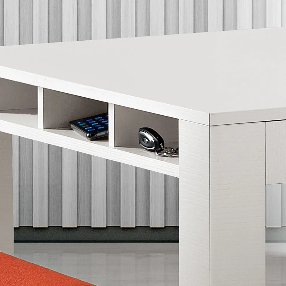 Mesa extensível da sala em melamina Made in Italy - Ondine Viadurini