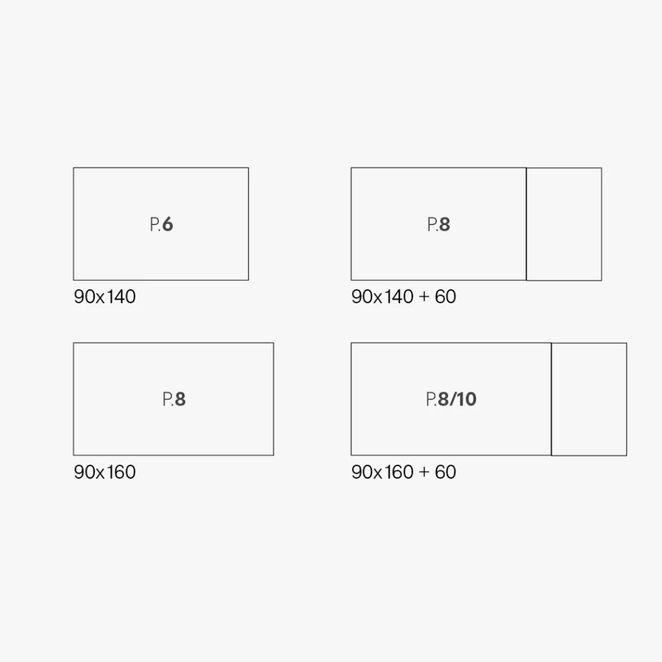 Mesa extensível da sala em melamina Made in Italy - Ondine Viadurini